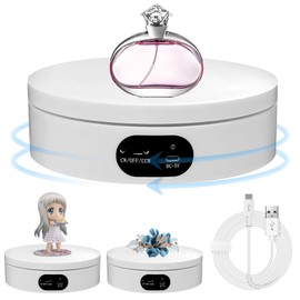 GBKDQQ Electric Turntable, Rotating Display Stand, Turntable, Electric 360 Degree Turntable, Display Stand, Electric for Photography Products, Jewellery, Watch, 3D Models and Collectibles