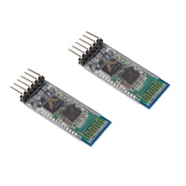 AEDIKO 2pcs HC-05 Wireless Bluetooth RF Transceiver Master Slave Integrated Bluetooth Module 6 Pin Wireless Serial Port Communication BT Module