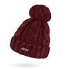 Neverless® Women's Chunky Knit Knitted Bobble Hat Cable Knit Pattern