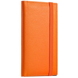 Zreal Checkbook Cover for Women, Premium Vegan Leather Checkbook Holder for Top & Side Tear Duplicate Checks with RFID Blocking (Orange)