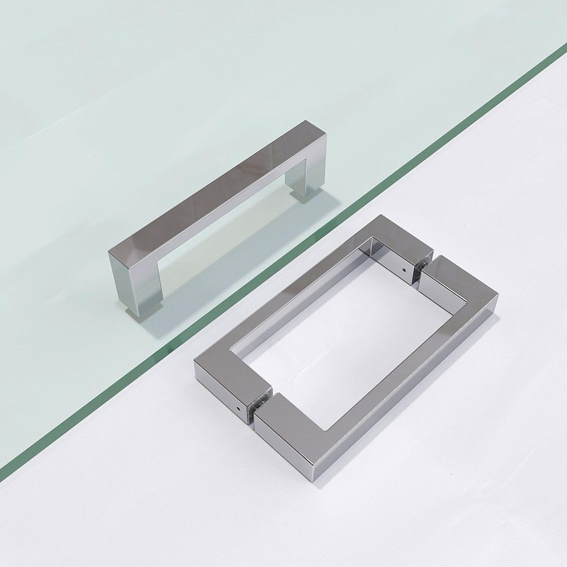 AQUALAVOS Shower Door Handle Stainless Steel Chrome Effect