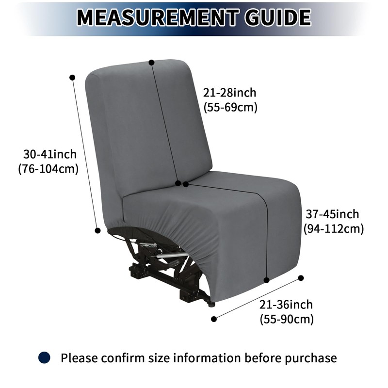 PureFit Additional Seat Cover for Reclining Couch Covers, Super Stretch