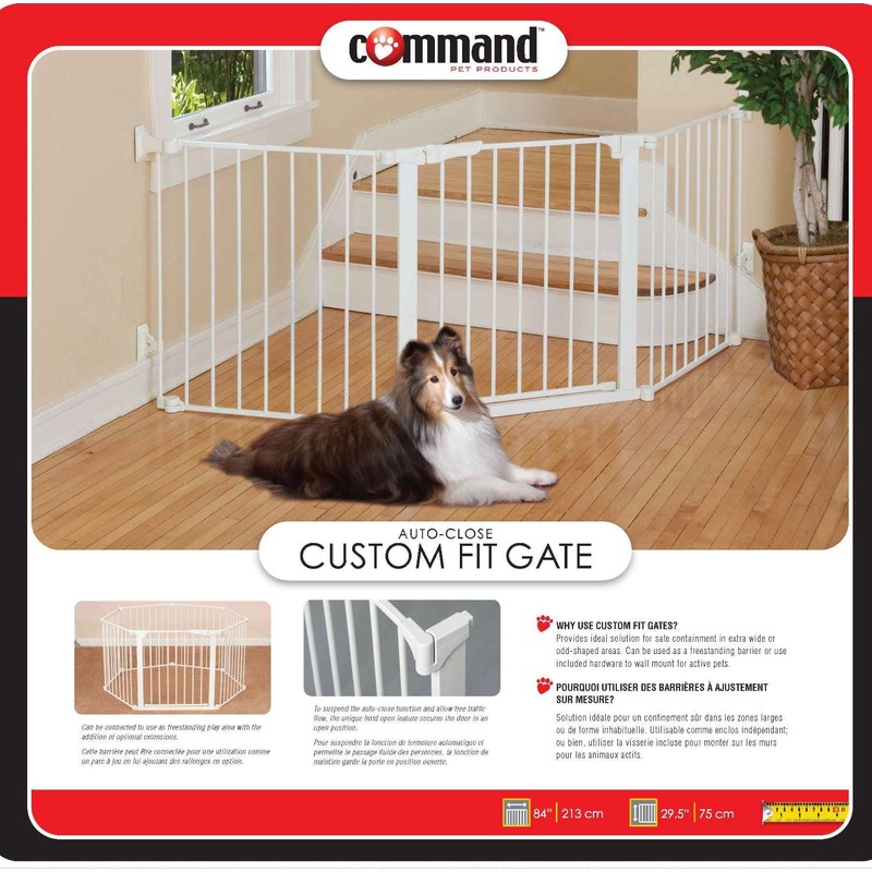 Command Pet Custom Fit Gate, 29.5", White (PG5300)