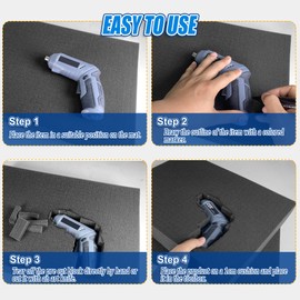 6 PCS Pick Apart Foam Insert- 3 PCS 16*12*0.4in Pads 3 PCS 16*12*2in Pluck Foam Pre Cubed Insert Pre Separated Cube Sheet with Bottom Use for Interlocking Cases Tool Box Board Storage Drawer Pad