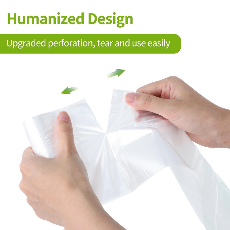 2.6-Gallon Small Trash bags: Clear Bathroom Trash Bags Small Garbage