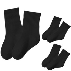 KOUMAKI Socks, 3 Pairs Set, Plain, 78.8% Cotton, Antibacterial, Odor Resistant, Breathable, Kindergarten, Elementary School Students, Juniors, Junior High School Students, Thick, Basketball, Tennis