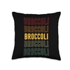 Broccoli Rainbow Throw Pillow