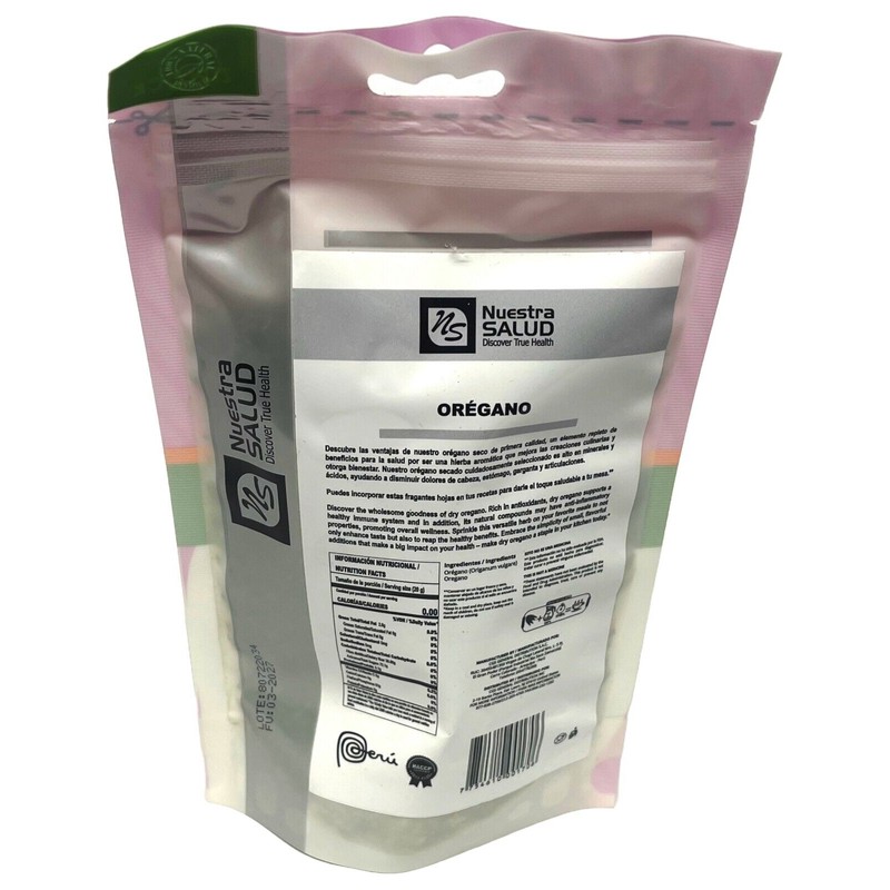 Nuestra Salud Oregano Leaves Herbal Infusion Tea Zip Lock (50g)
