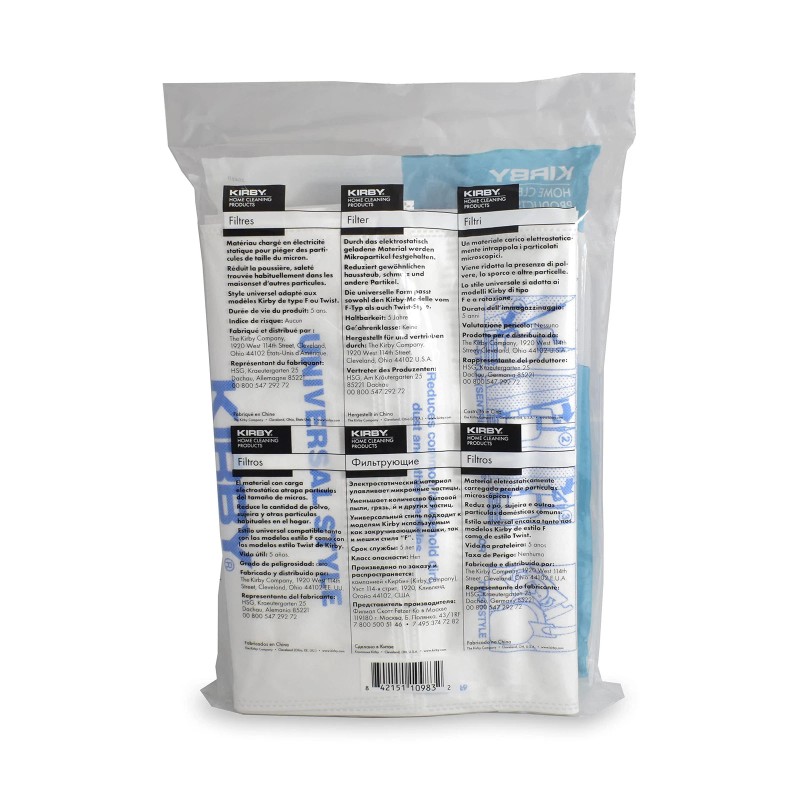 NA Kirby Allergen Reduction HEPA Filter Bags 6 Pack Genuine