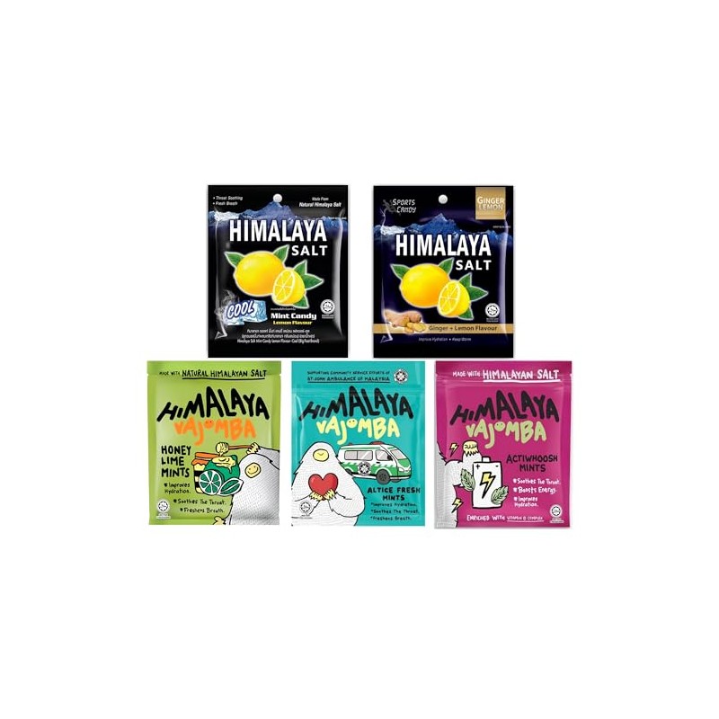 Himalayan Salt Candy (Variety Pack – 5 Flavours, 15g x
