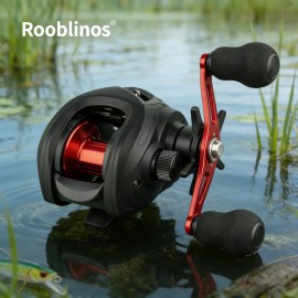 Roblinos AC-2000 Left-handed Fishing Reel with 7.2:1 Gear Ratio, Anti-reverse System, and Water Drop DesignSpool Capacity: Right Hand