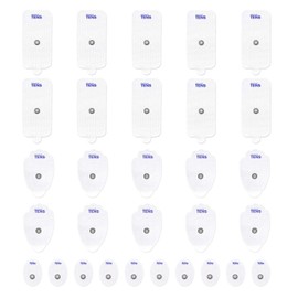 Premium Quality TENS Electrodes, 30 Pack Assortment with Small, Large and XL TENS Replacement Electrode Pads for TENS Units, Discount TENS Brand (Assortment, 30 Pack)