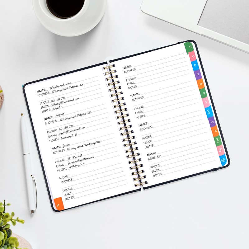 Address Book with Alphabetical Tabs-Address and Password Book for Seniors