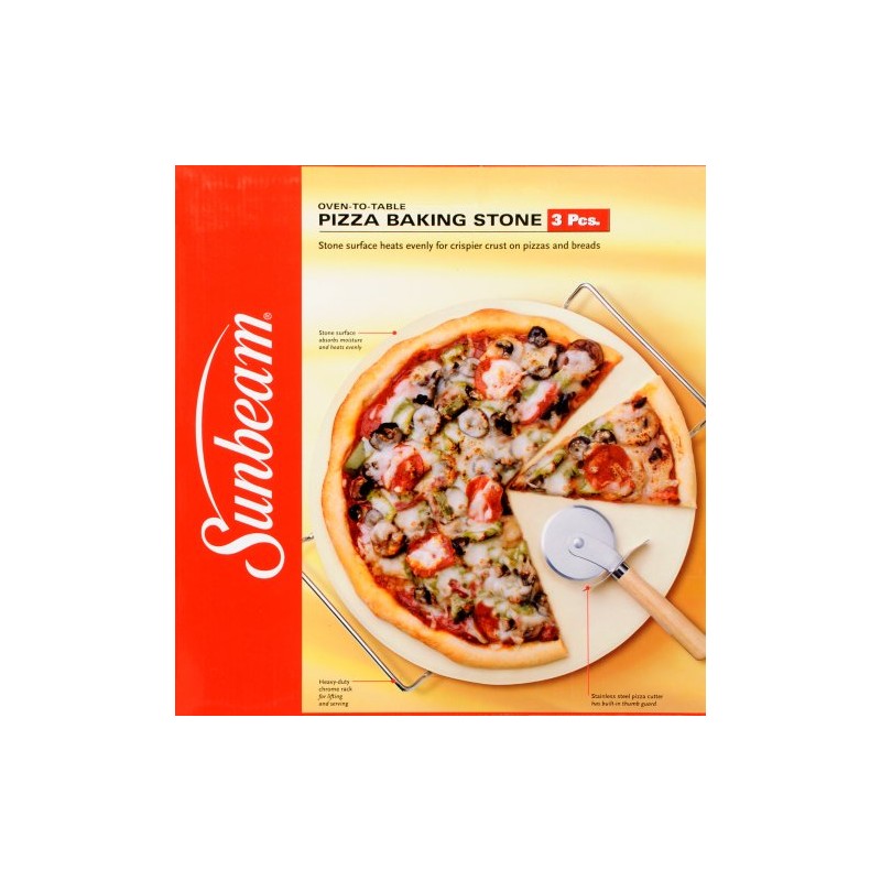 Sunbeam 3-Piece Pizza Baking Stone Set