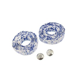 A ABSOPRO 2 Pcs Blue White Anti Slip Handlebar Tape Bar Grip Wrap for Bike Item Replacement