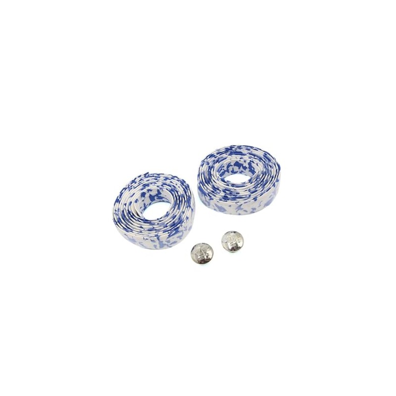 A ABSOPRO 2 Pcs Blue White Anti Slip Handlebar Tape