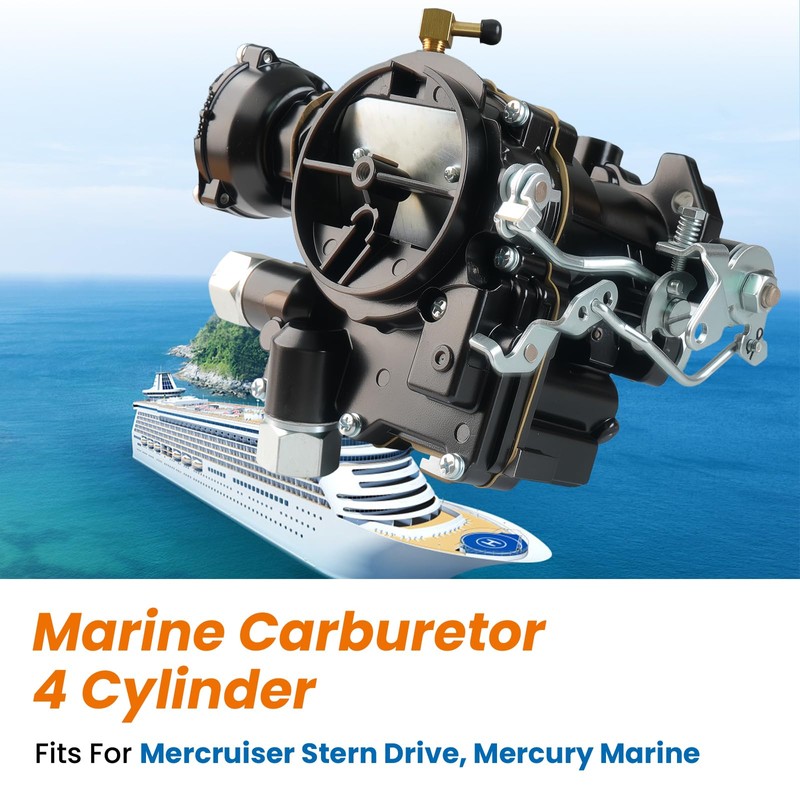 Black 3310-864940A01 Marine Carburetor For Mercruiser 3.0 L 2.5L 2