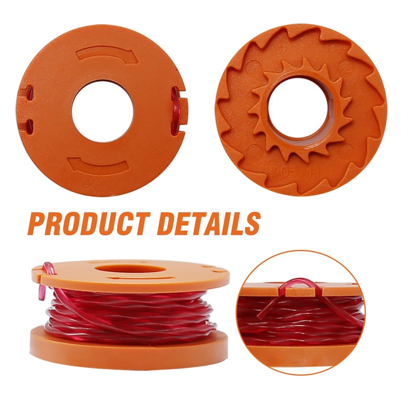 Saihisday 15PCS WA0010 Trimmer Line Spool, 120ft 0.065 inches, Replacement