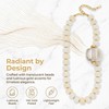Rackynass Chunky Beaded Necklaces for Women Beige Acrylic Resin Bead