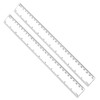 Viaky 12 Inch Clear Plastic Rulers,2 Pack,30CM Straight Ruler
