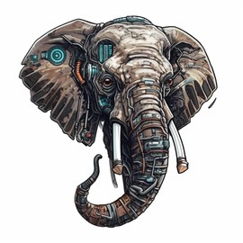 Yoonek Graphics Elephant Vinyl Decal Sticker for Car Window, Laptop, and More. #1941Option24-4
