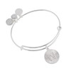 Alex and Ani Initial N Pave Starburst Texture Bangle