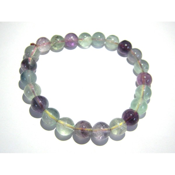 CRYSTAL MIRACLE PROTECTIVE 8 MM FLUORITE GEMSTONE BEADED BRACELET CRYSTAL HEALING MEN WOMEN GIFT FASHION WICCA JEWELRY MEDITATION POSITIVE ENERGY HEALTH WEALTH SUCCESS HANDCRAFTED ACCESSORY MIND POWER