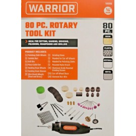 warrior 80 Pieces  Electric AC/DC Rotary Tool Kit Cut Drill Grind Glass Metal