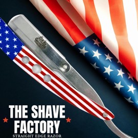 The Shave Factory Straight Edge Razor Kit (USA / 100 Dorco Single Edge Razor Blades Blue)