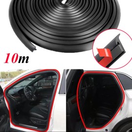 Unbranded 10M For Toyota T-Shape Rubber Seal Weather Strip Headlight Door Edge Trim Black