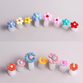 Kopida 16 Piezas Separadores De Dedos De Los Pies Con Forma De Flor Bonita, Separador De Dedos De Gel De Silicona Para Manicura Y Pedicura Para Salón De Manicura