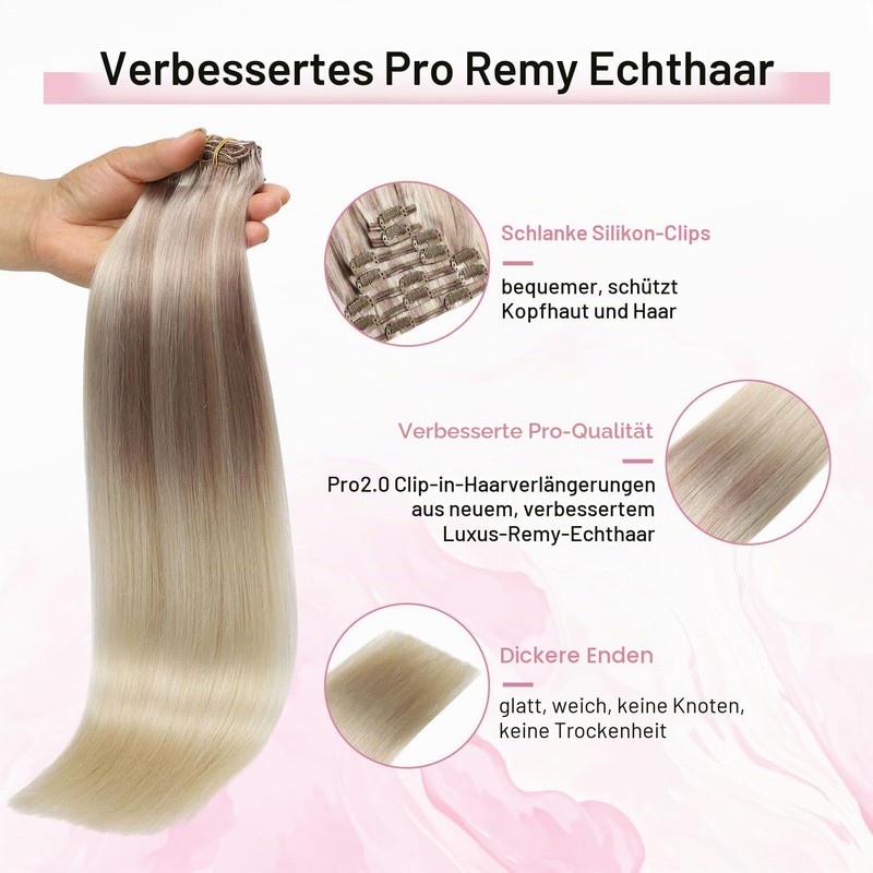 Sweetmet Pro2.0 Clip-In Real Hair Extensions, 120 g, Thick, 7