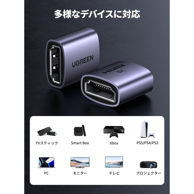 UGREEN HDMI Extension Connector HDMI Relay Adapter 8K 60Hz HDMI