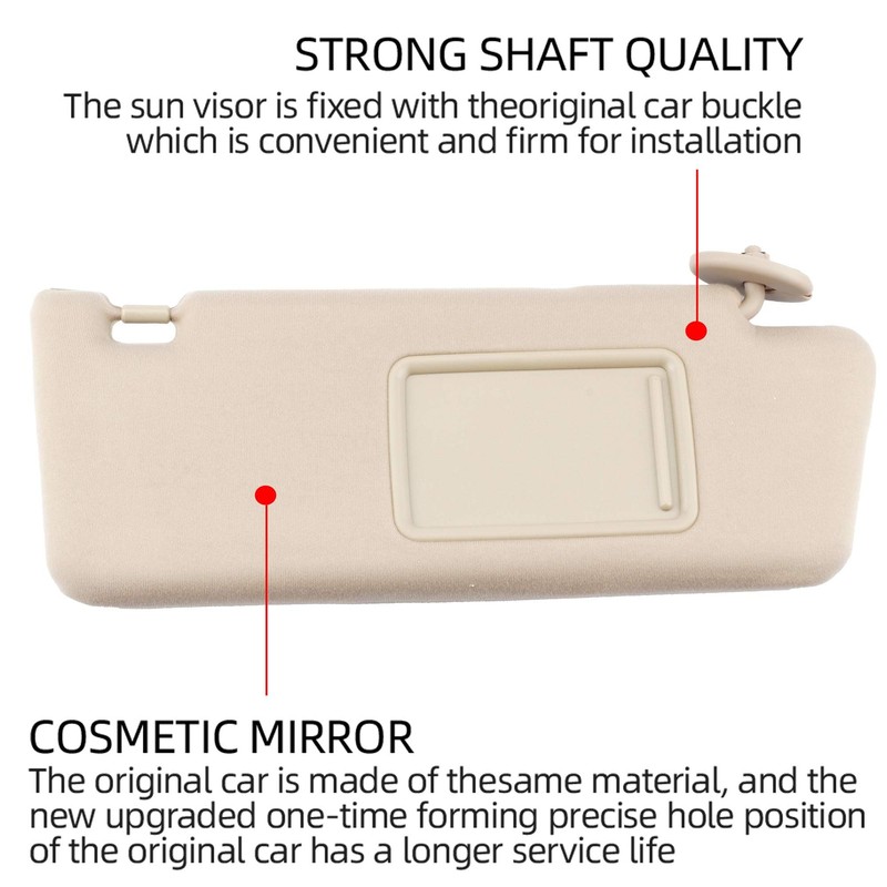 Dasbecan Left Driver & Right Passenger Side Sun Visor Compatible