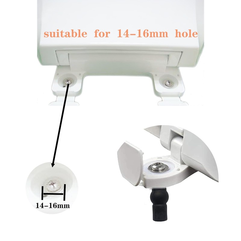 4 Pack Toilet Seat Hinge Bolt Screws Kit - Universal