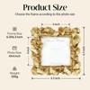 JOJOWISE 4x4 Picture Frame, Gold Ornate Leaf Texture Handmade Resin