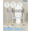 SOUHEILO FSA Eligible Toilet Safety Rails, Adjustable Toilet Rails for