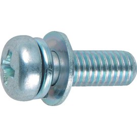 TRUSCO(トラスコ) ナベ頭組込ネジ 三価白P-4 サイズM4×12 70本入 B751-0412