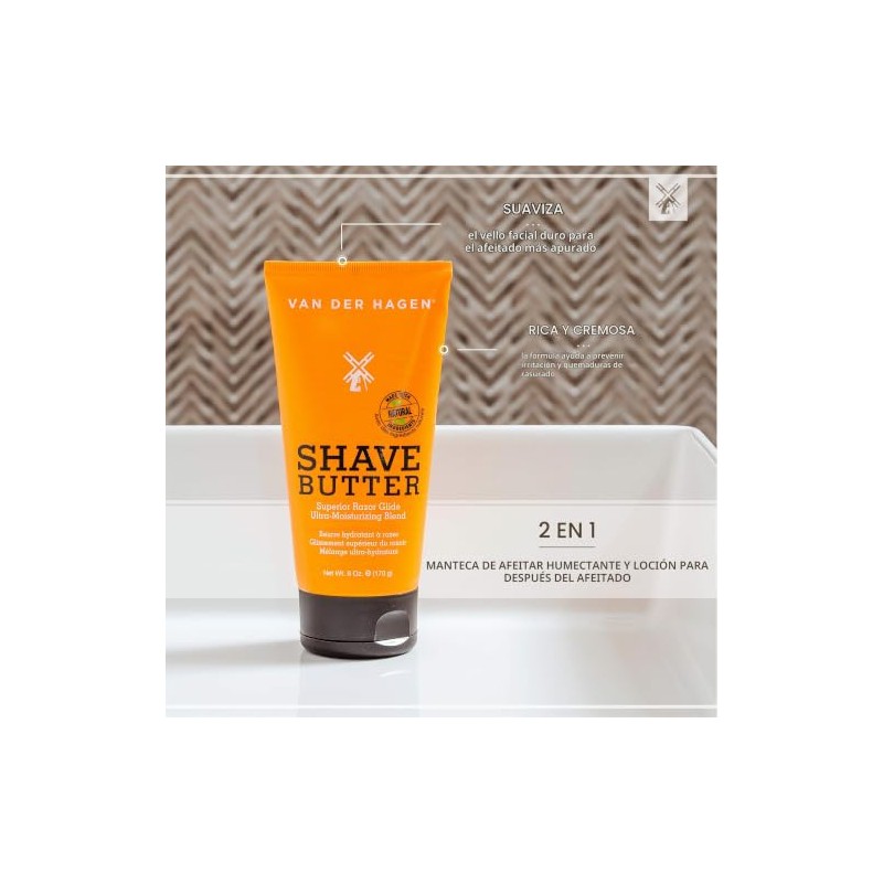 Van Der Hagen Shave Butter, 6 Ounce