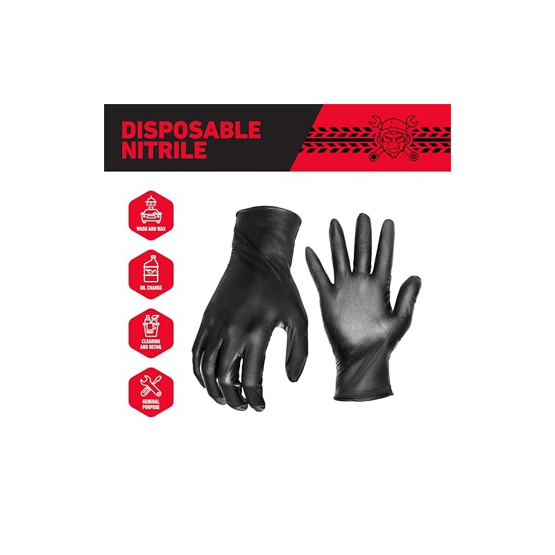 Big Time productos grasa overol guantes de nitrilo desechables, X-large