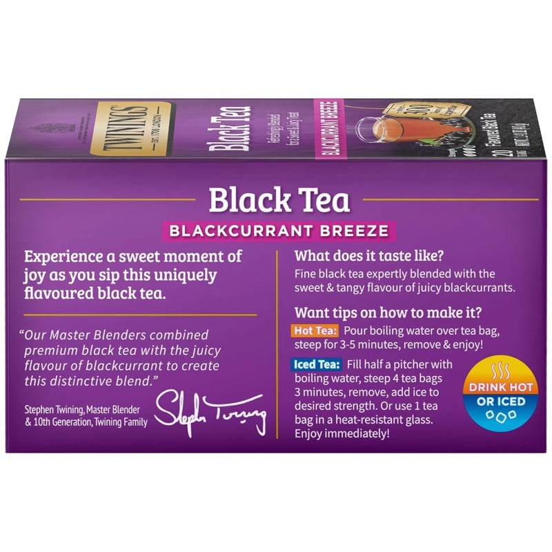 Twinings 3 Pack - Twinings Blackcurrant Breeze Black Tea -