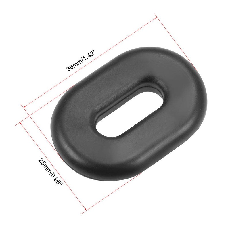 sourcing map Side Cover Feed-Through Single Sided Oval Rubber Washer
