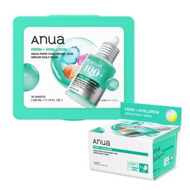 ANUA PDRN Hyaluronic Acid Serum Daily Mask Pack (30 Pieces), Moisturizing, Skin, Glossy, Dry Skin, Mixed Skin, Pdrn Hyaluronic Acid Serum Daily Mask, Sheet Mask, Face Mask, Skin Care