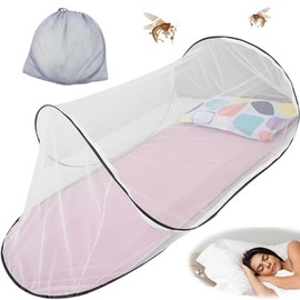 Pop Up Mosquito Net Bed, 200 x 80 x 56 cm, Foldable Mosquito Net, Foldable for Single Bed, for Bed, Travel, Outdoor Campin