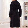 U2SKIIN Womens Fleece Hooded Robe, Soft Warm Bathrobe for Women