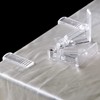 Pack of 4 Tablecloth Clips, Transparent Plastic Clips, Adjustable High
