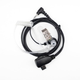 PNI Headphones with Microphone and Acoustic Tube HM93 with 1 Pin 2.5 mm MT Black