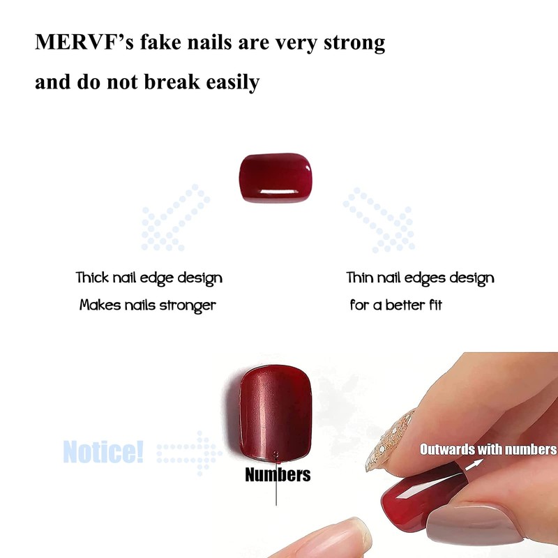 MERVF Toe Nail Press ons Toenails Fake Toe Nails White