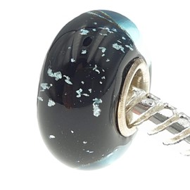 Beads R Us ® - Sterling Silver SIngle Core Murano Glass Bead - Compatible with all European style Charm Bracelets and Necklaces. (MB27)