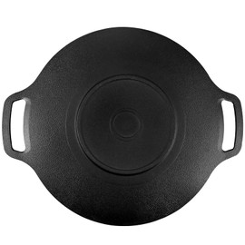 Sanbege Korean Grill Pan with Nonstick 6-Layer Coating, 13" Round BBQ Griddle with Bag, Compatible for Induction, Gas Stove, Electric Cooktop, Indoor or Outdoor Grilling